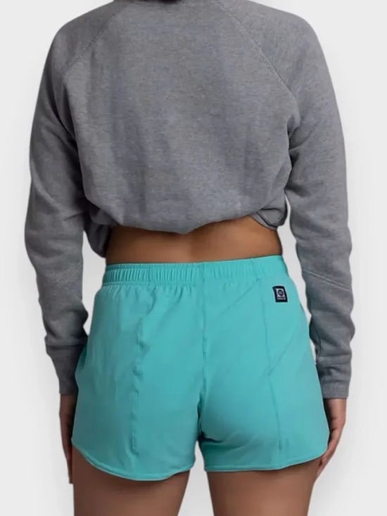 Jolyn Clothing Pants - JOLYN Aqua Blue Tie Waist Nylon Quick Dry Dolphin Summer Beach Shorts Size M